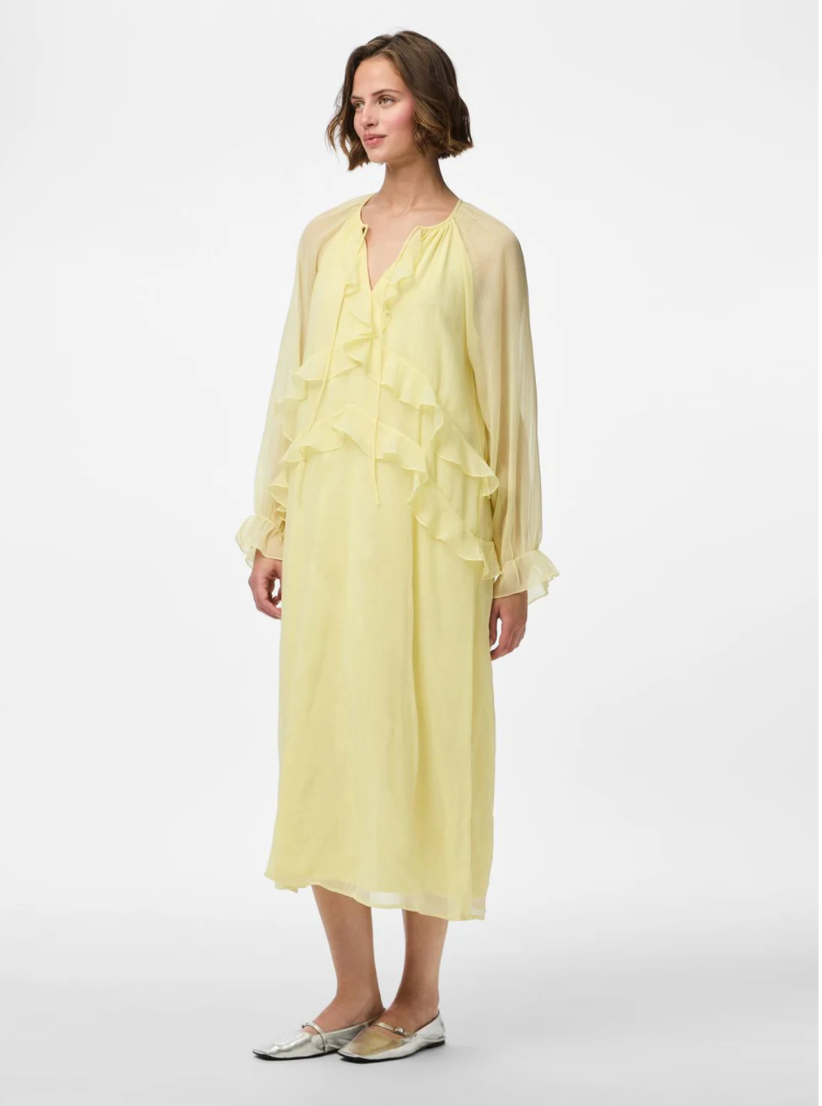 PCCLARA Long Dress - Pale Banana